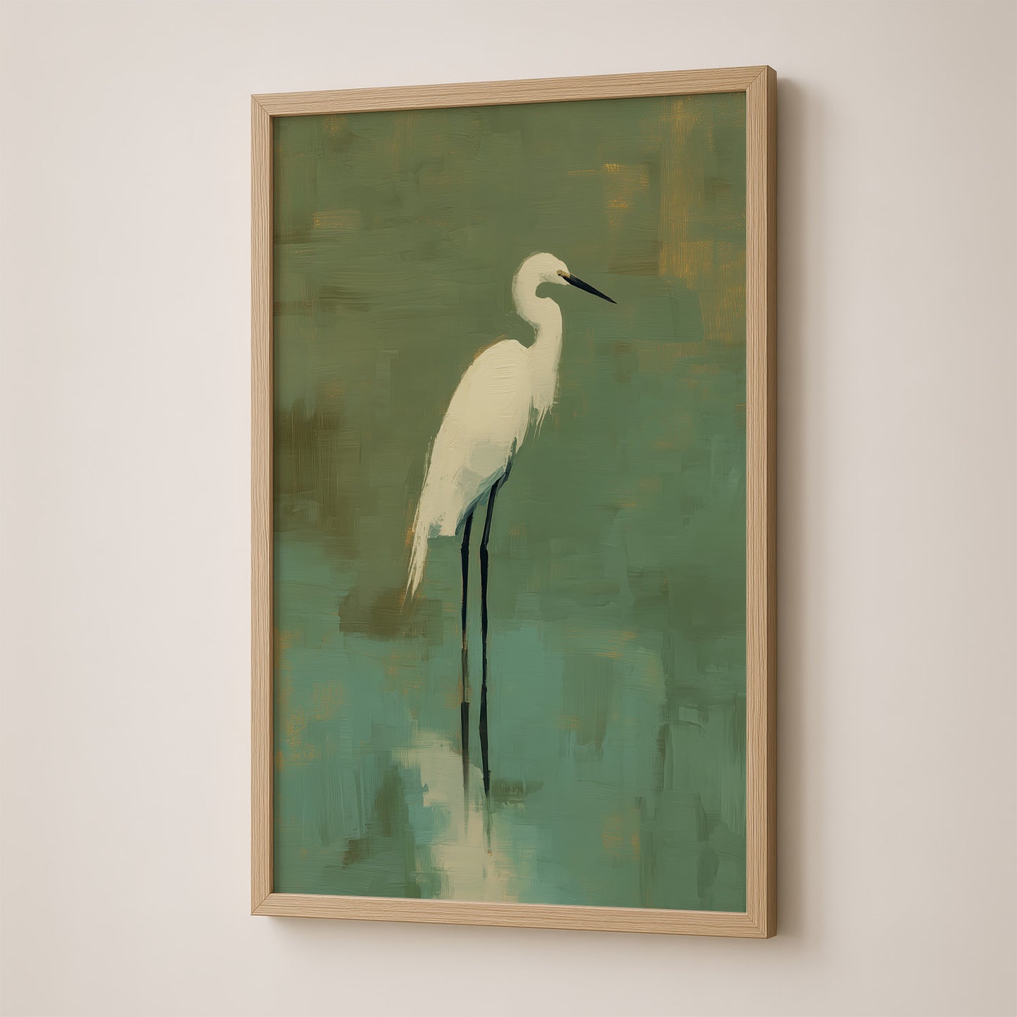 Egret in Green
