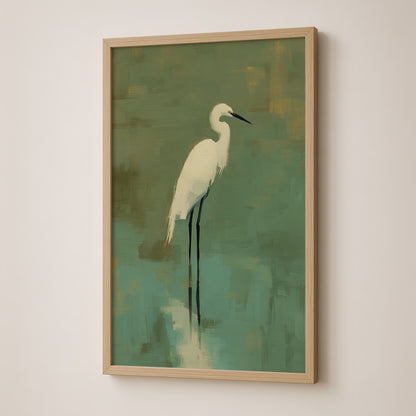 Egret in Green