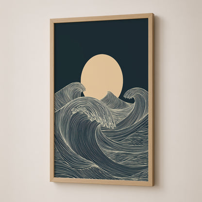 Moon and Waves
