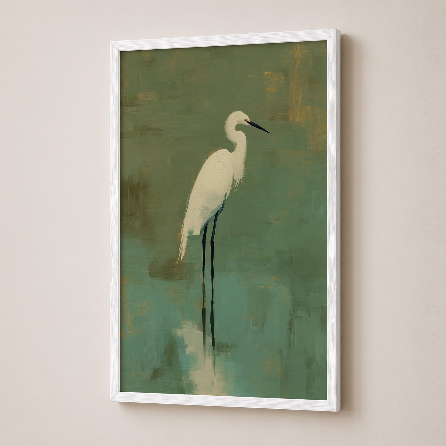 Egret in Green