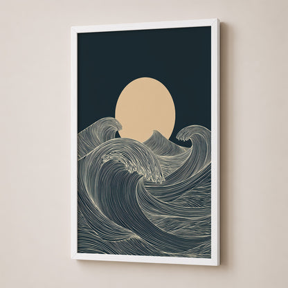 Moon and Waves