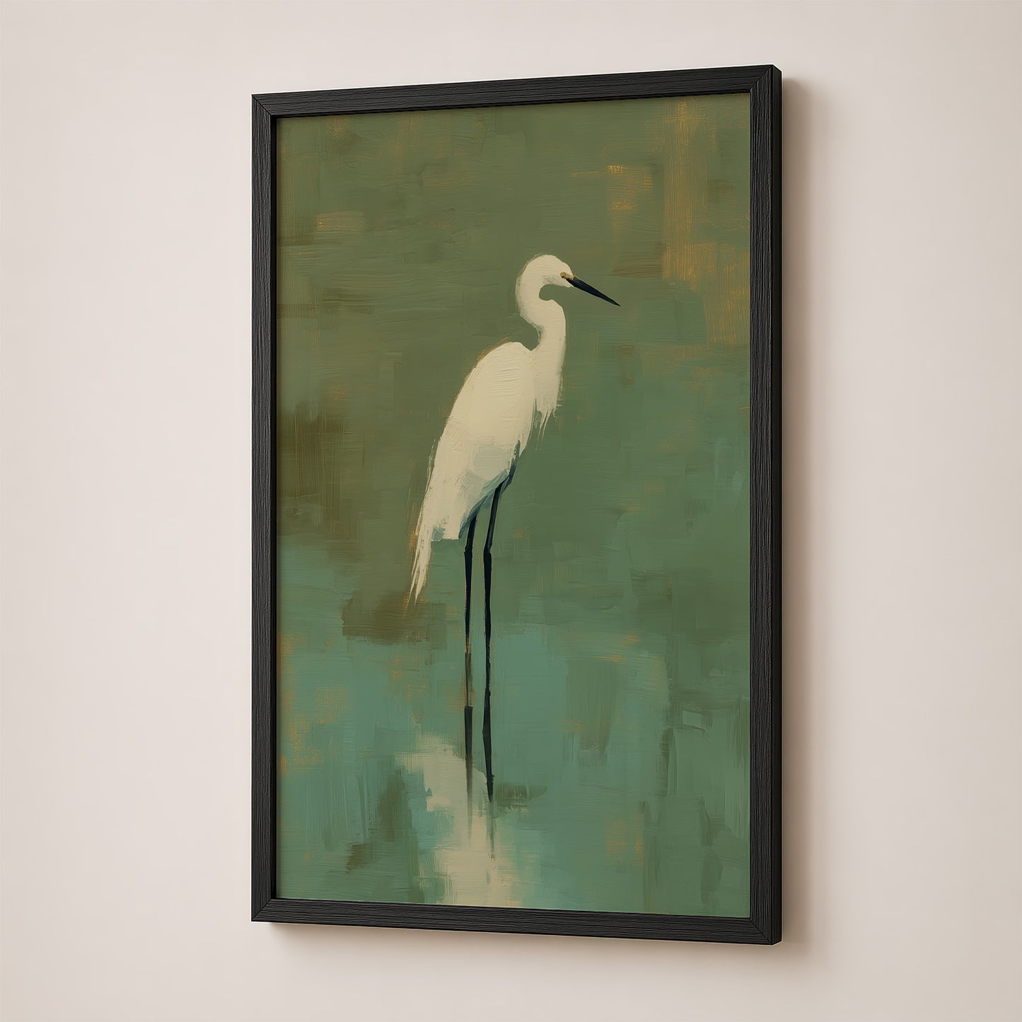 Egret in Green
