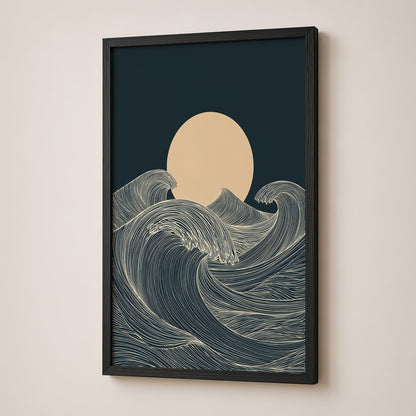 Moon and Waves
