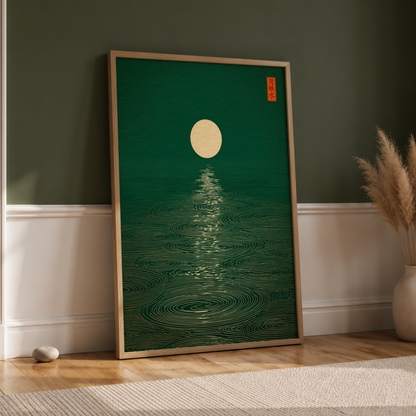 Emerald Moon Reflections
