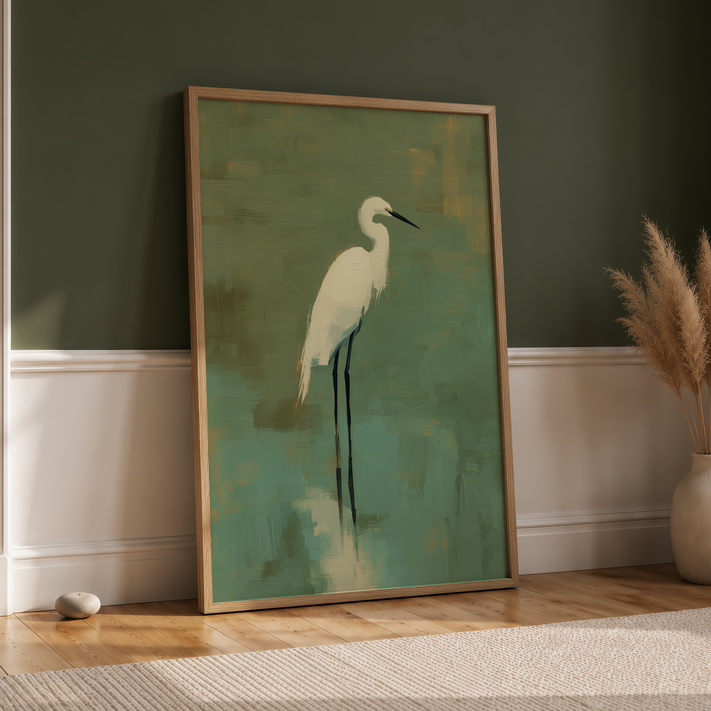 Egret in Green