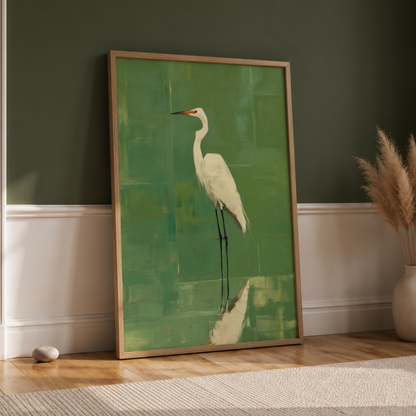 Egret in Sage