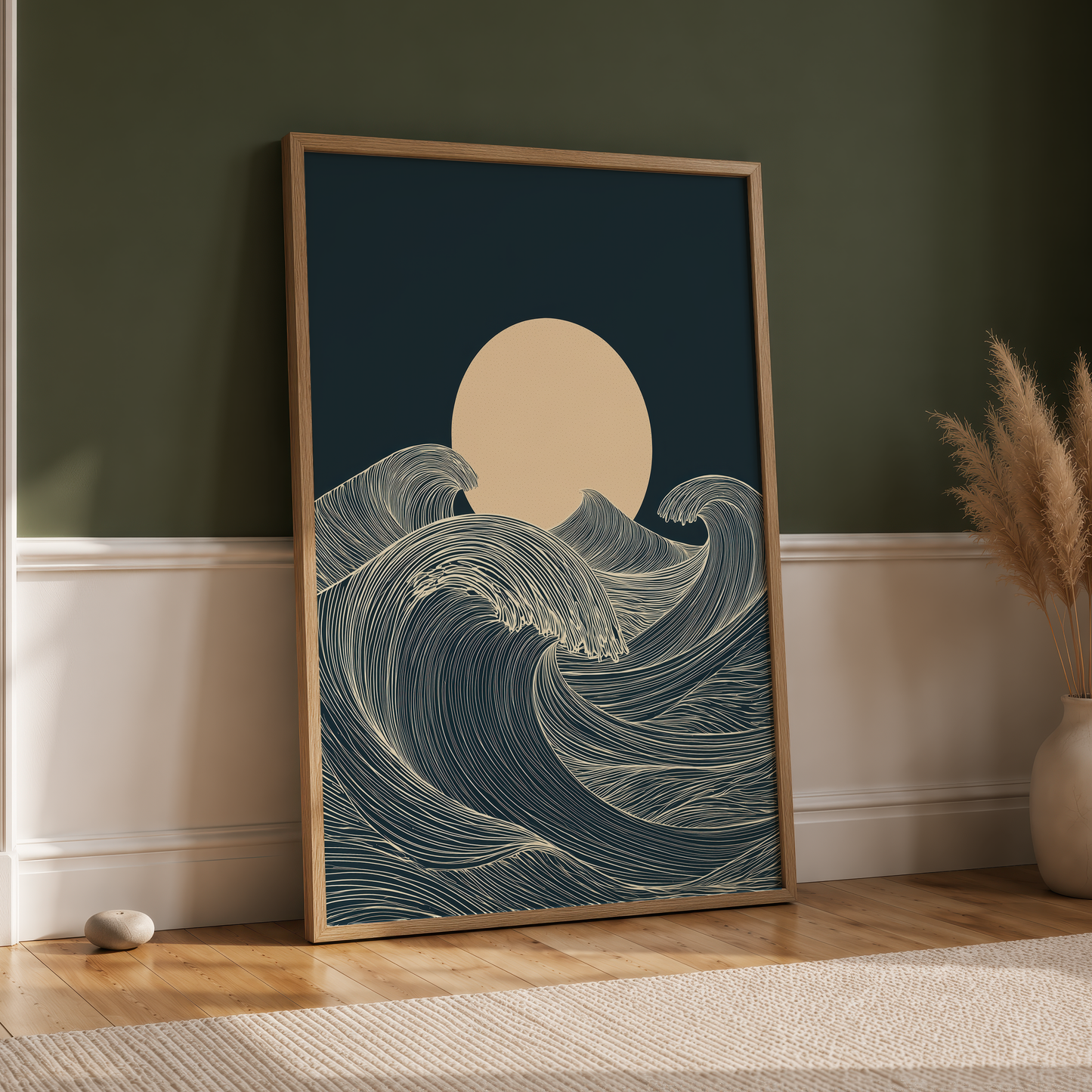 Moon and Waves