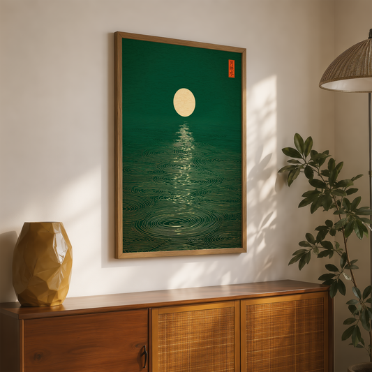 Emerald Moon Reflections