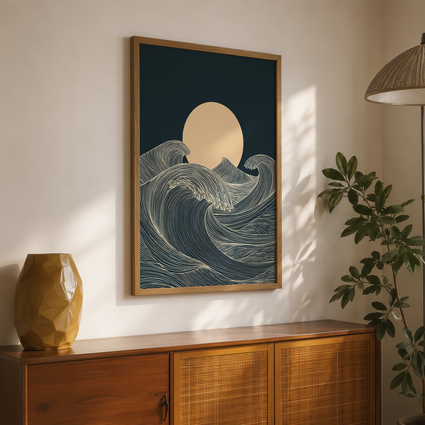 Moon and Waves