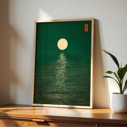 Emerald Moon Reflections