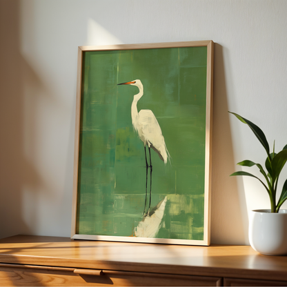 Egret in Sage