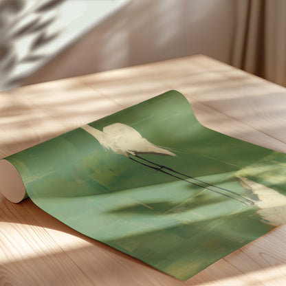 Egret in Sage